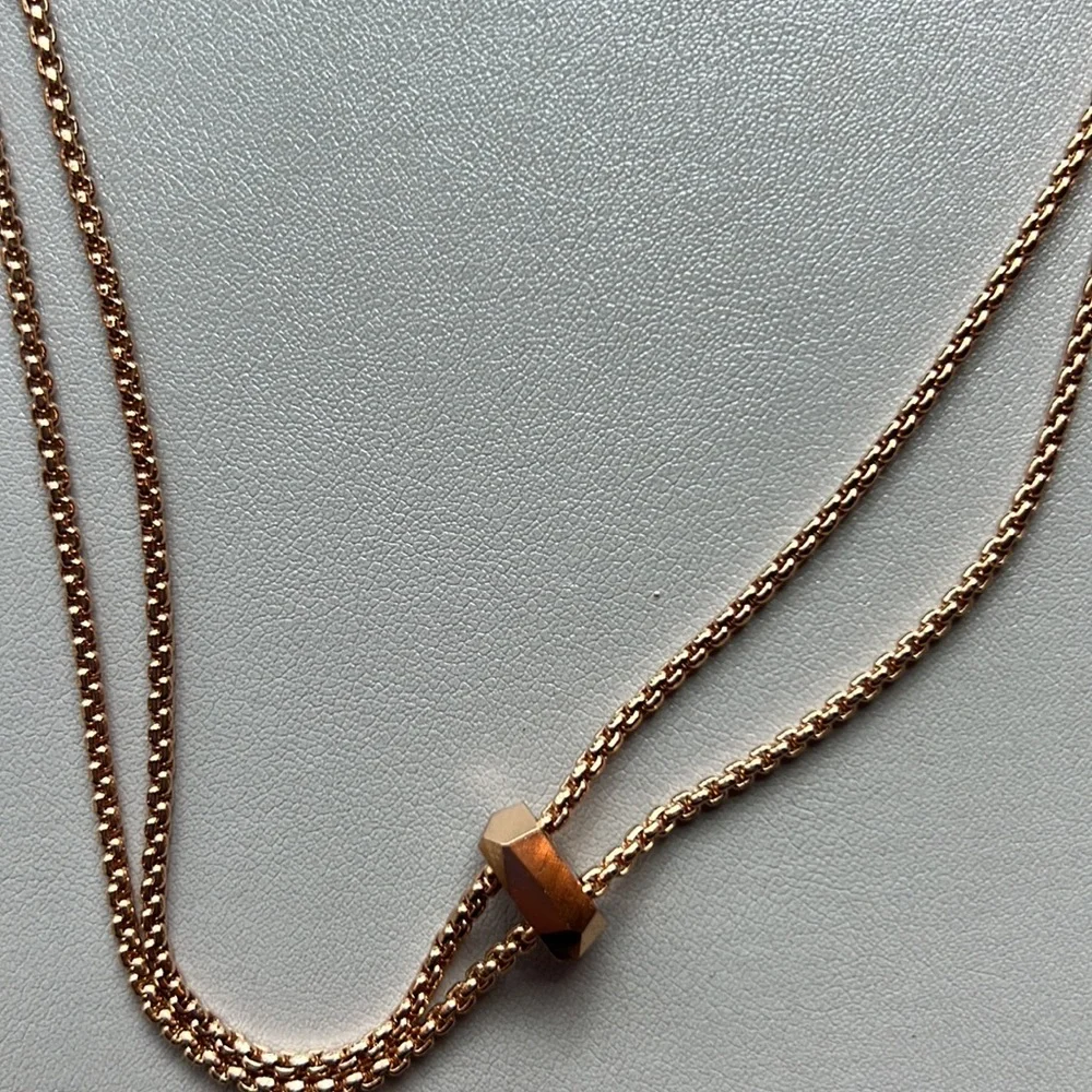 RARE Kendra Scott rose gold adjustable tassel necklace.with packaging. - Picture 3 of 3